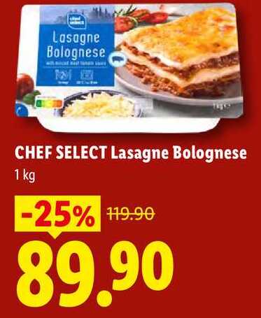 CHEF SELECT Lasagne Bolognese, 1 kg