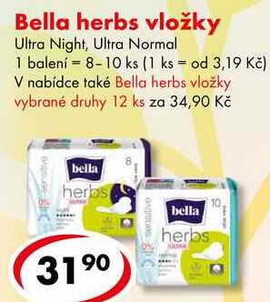 Bella herbs vložky, 8-10 ks