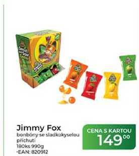 Jimmy Fox bonbóny se sladkokyselou příchutí 180ks 990g