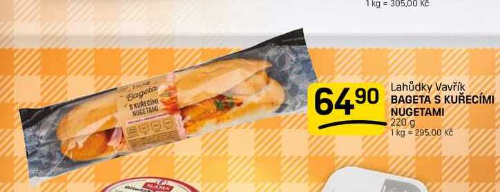 BAGETA S KUŘECÍMI NUGETAMI 220 g