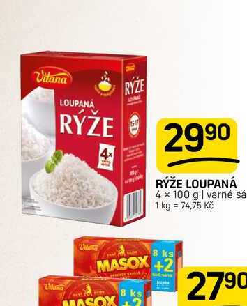 RÝŽE LOUPANÁ 4 x 100 g 