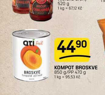 KOMPOT BROSKVE 850 g/PP 470 g