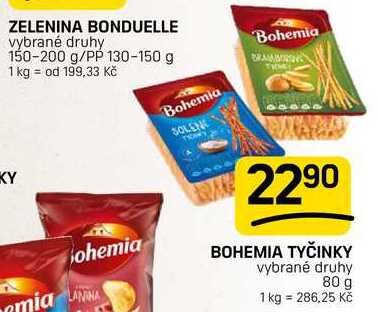 BOHEMIA TYČINKY vybrané druhy 80 g 