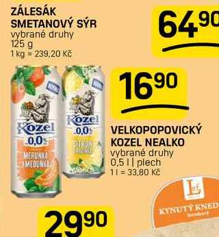 VELKOPOPOVICKÝ KOZEL NEALKO vybrané druhy 0,5 || plech