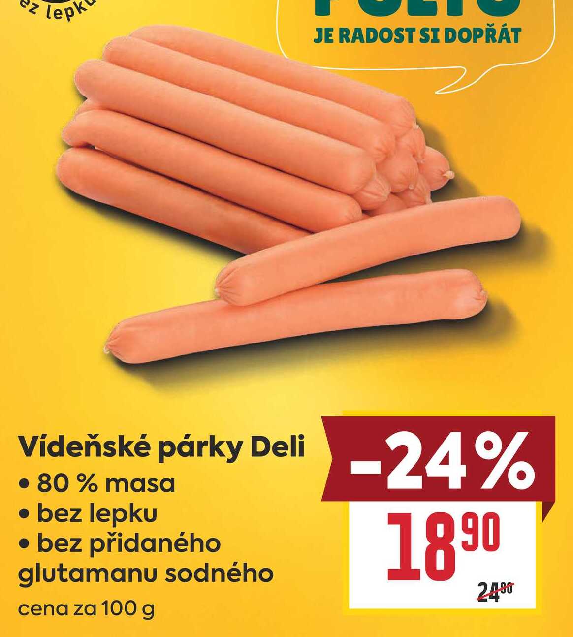 Vídeňské párky Deli 100g
