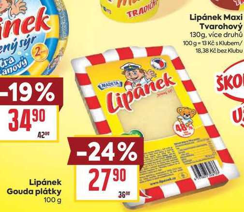 Lipánek Gouda plátky 100g