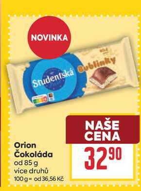 Orion Čokoláda od 85 g