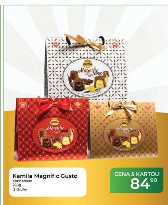 Kamila Magnific Gusto bonboniéra 250g 3 druhy