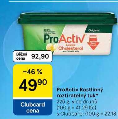 ProActiv Rostlinný roztíratelný tuk, 225 g