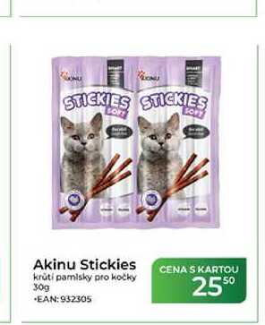 Akinu Stickies krútí pamlsky pro kočky 30g