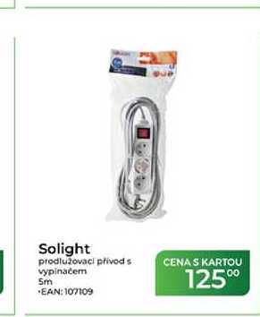 Solight prodlužovací přívod s vypínačem 5m