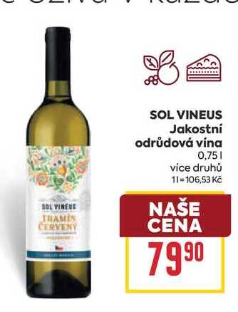SOL VINEUS Jakostní odrůdová vína 0,75l