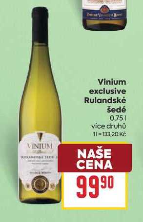 Vinium exclusive Rulandské šedé 0,75l