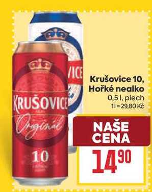 Krušovice 10 0,51, plech