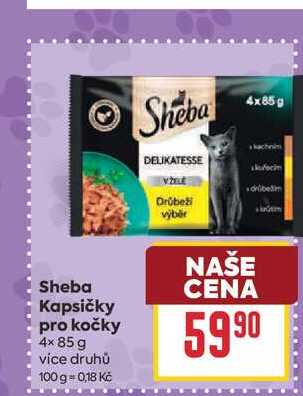 Sheba Kapsičky pro kočky 4× 85 g