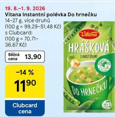 Vitana Instantní polévka Do hrnečku, 14-27 g, více druhů