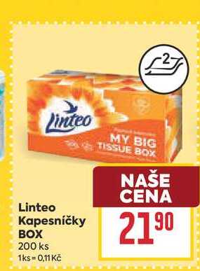 Linteo Kapesníčky BOX 200 ks