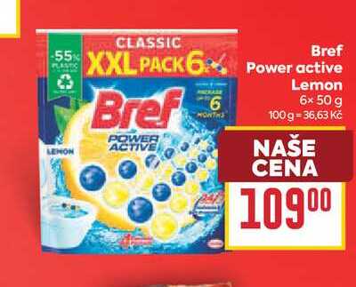 Bref Power active Lemon 6x 50 g