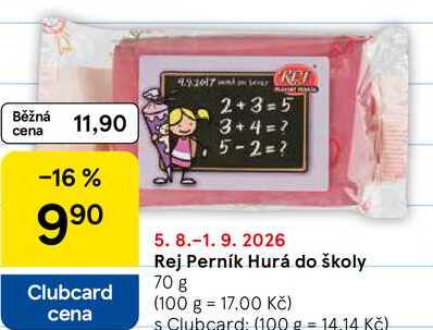 Rej Perník Hurá do školy, 70 g
