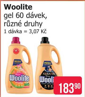 Woolite gel 60 dávek, různé druhy