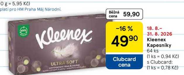 Kleenex Kapesníky, 64 ks
