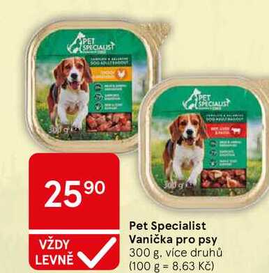 Pet Specialist Vanička pro psy, 300 g, více druhů