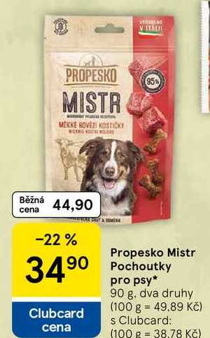 Propesko Mistr Pochoutky pro psy, 90 g, dva druhy