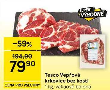 Tesco Vepřová krkovice bez kosti, 1 kg