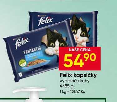 Felix kapsičky vybrané druhy 4×85 g  