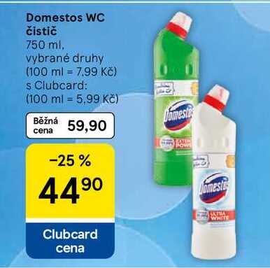 Domestos WC čistič, 750 ml, vybrané druhy