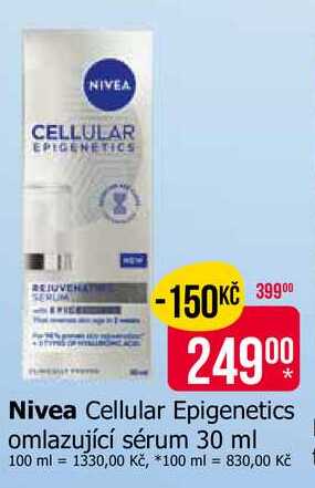 Nivea Cellular Epigenetics omlazující sérum 30 ml