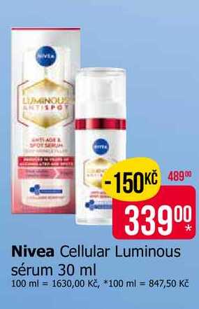 Nivea Cellular Luminous sérum 30 ml