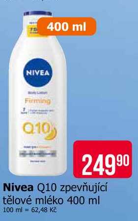 Nivea Q10 zpevňující tělové mléko 400 ml 