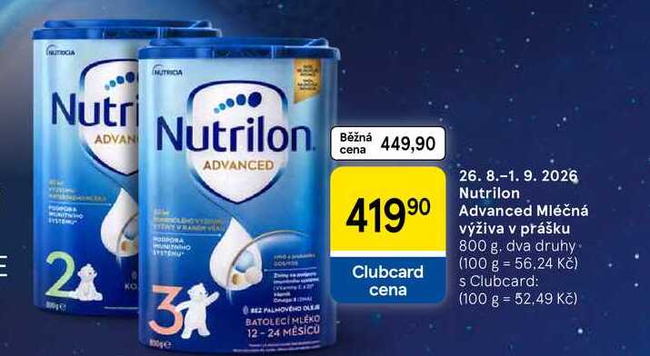 Nutrilon Advanced Mléčná výživa v prášku, 800 g