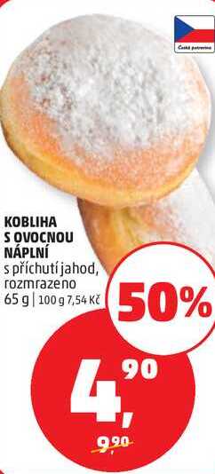 KOBLIHA S OVOCNOU NÁPLNÍ s příchutí jahod, 65 g