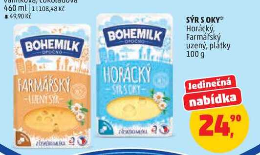 SÝR S OKY Horácký, Farmářský uzený, plátky, 100 g