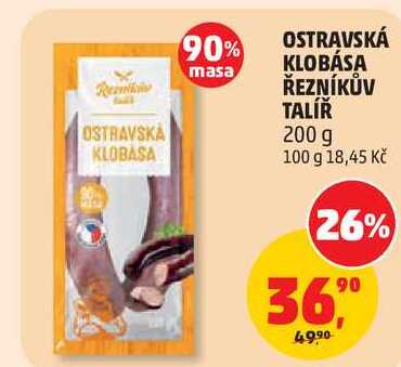OSTRAVSKÁ KLOBÁSA ŘEZNÍKŮV TALÍŘ, 200 g