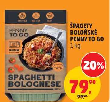 ŠPAGETY BOLOŇSKÉ PENNY TO GO, 1 kg 