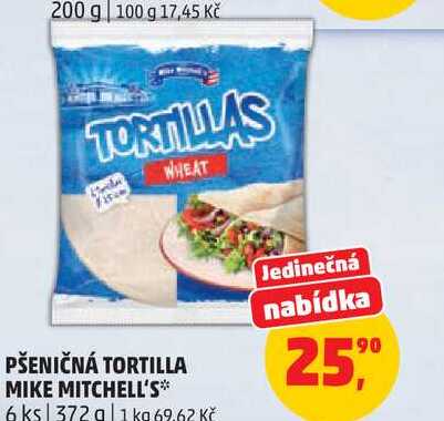 PŠENIČNÁ TORTILLA MIKE MITCHELL'S, 6 ks