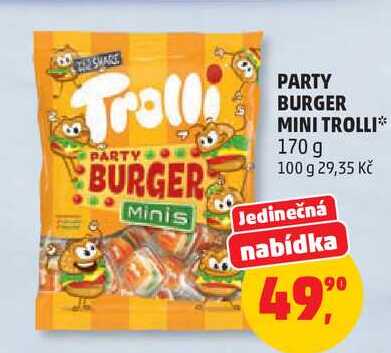 PARTY BURGER MINI TROLLI, 170 g