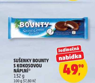 SUŠENKY BOUNTY S KOKOSOVOU NÁPLNÍ, 132 g