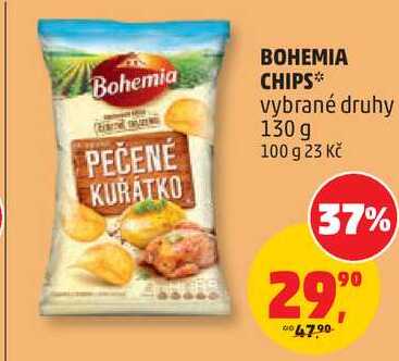 BOHEMIA CHIPS, vybrané druhy 130 g