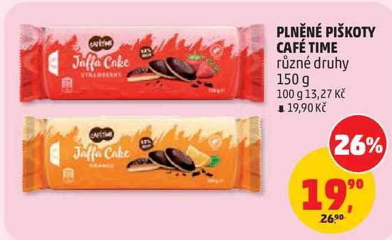PLNĚNÉ PIŠKOTY CAFÉ TIME různé druhy, 150 g