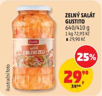 ZELNÝ SALÁT GUSTITO, 640/410 g