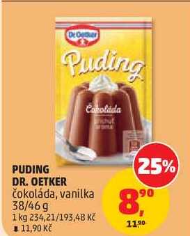 PUDING DR. OETKER čokoláda, vanilka, 38/46g