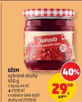 DŽEM vybrané druhy, 450 g