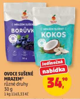 OVOCE SUŠENÉ MRAZEM různé druhy, 30 g 