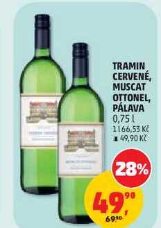 TRAMIN CERVENÉ, MUSCAT OTTONEL, PÁLAVA, 0,75 l