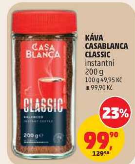 KÁVA CASABLANCA CLASSIC instantní, 200 g