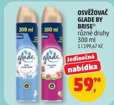 OSVĚŽOVAČ GLADE BY BRISE různé druhy 300 ml 